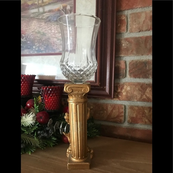 Rare Vintage Antique Gold Cherub Candle Holder - Picture 4 of 5